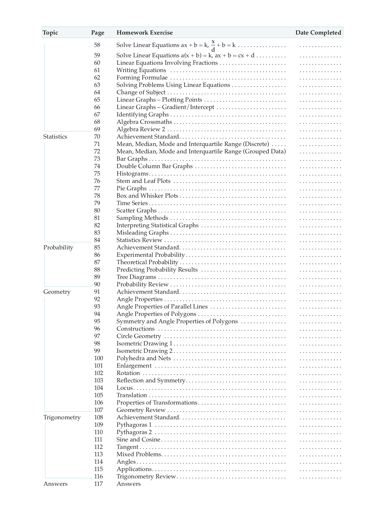 Mathematics HW Book Level 5 eFlip Book