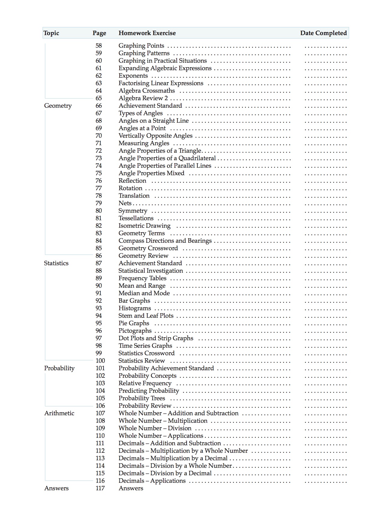 Mathematics HW Book Level 3/4 eFlip Book