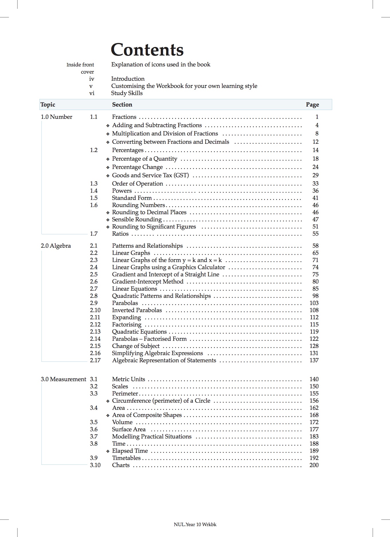 Year  10 Mathematics eFlip Workbook